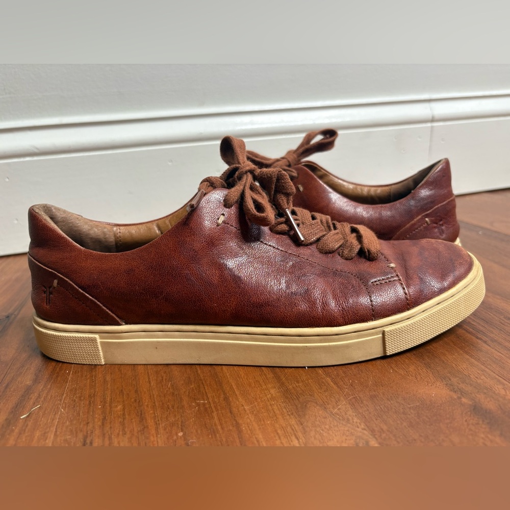 Frye Ivy Low Lace Leather Sneakers - Picture 4 of 11